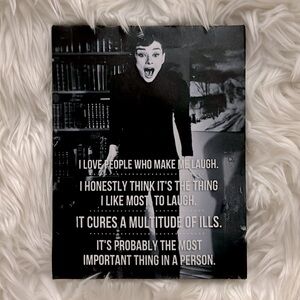 Audrey Hepburn Classic Photo on Canvas Decor Wall Hanging